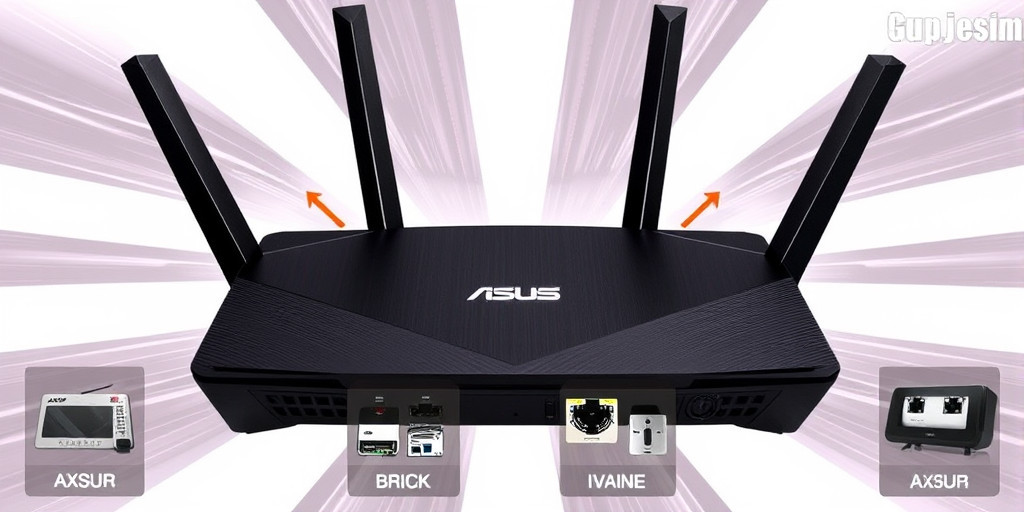 Router Wi-Fi ASUS RT-AX86U với thiết kế mạnh mẽ và công nghệ AiMesh giúp mở rộng vùng phủ sóng Wi-Fi. Tốc độ lên đến 5700 Mbps lý tưởng cho game thủ và streaming.